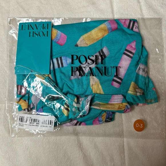 New Posh Peanut Retired “Back To School” Long Sleeve Basic Twirl Skirt Bodysuit - Picture 7 of 10